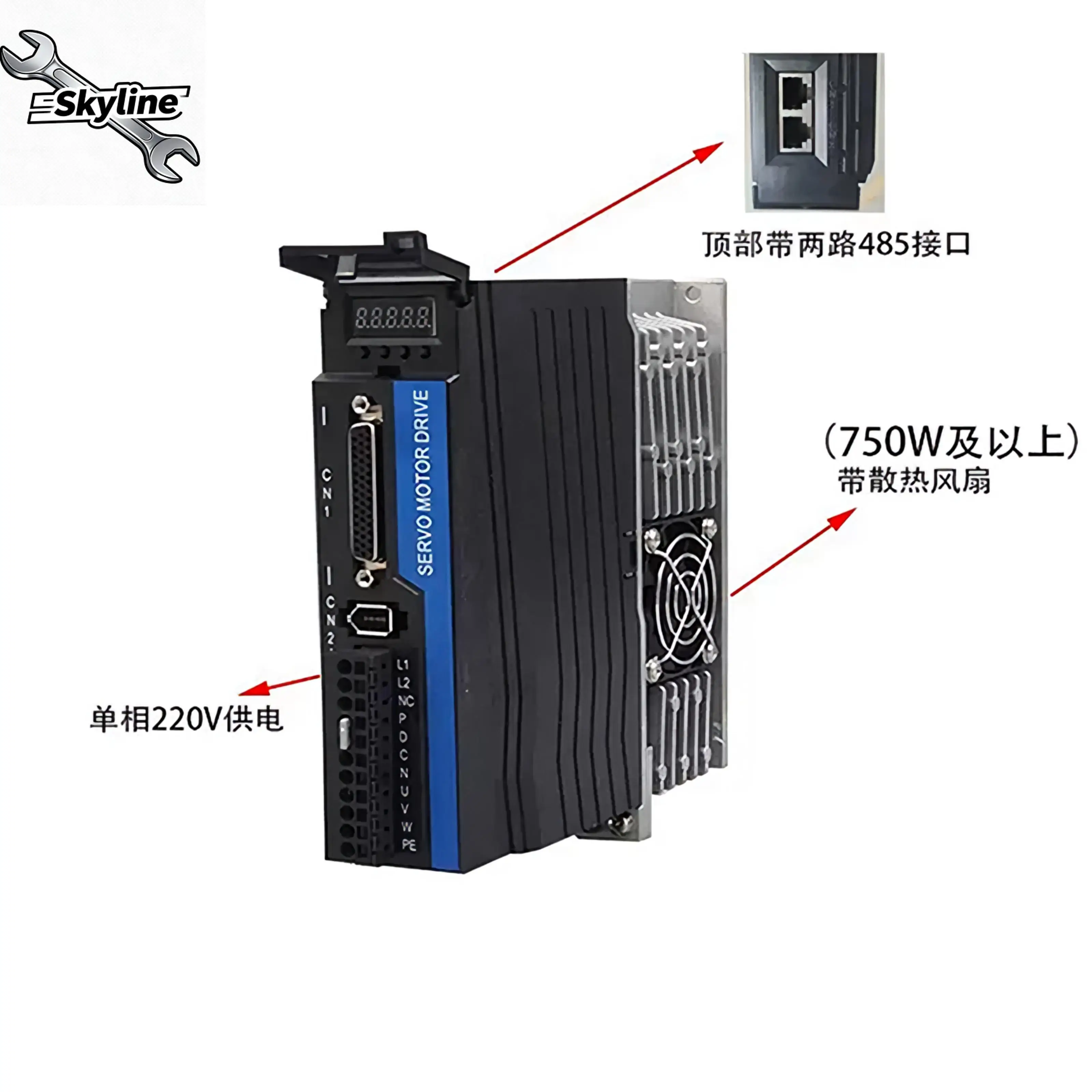 AC Magnetic Coding Servo Motor Set 40/60/80 Flange High Speed 17-bit Multi-single Multi-turn 110/130
