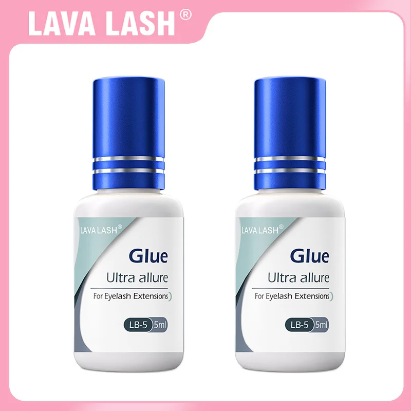 2 Flaschen Lava Wimpern Ultra Allure für Wimpern verlängerungen Kleber LB-5 Korea 5ml Kleber Beauty Shop dauerhafte Make-ups Werkzeuge liefert