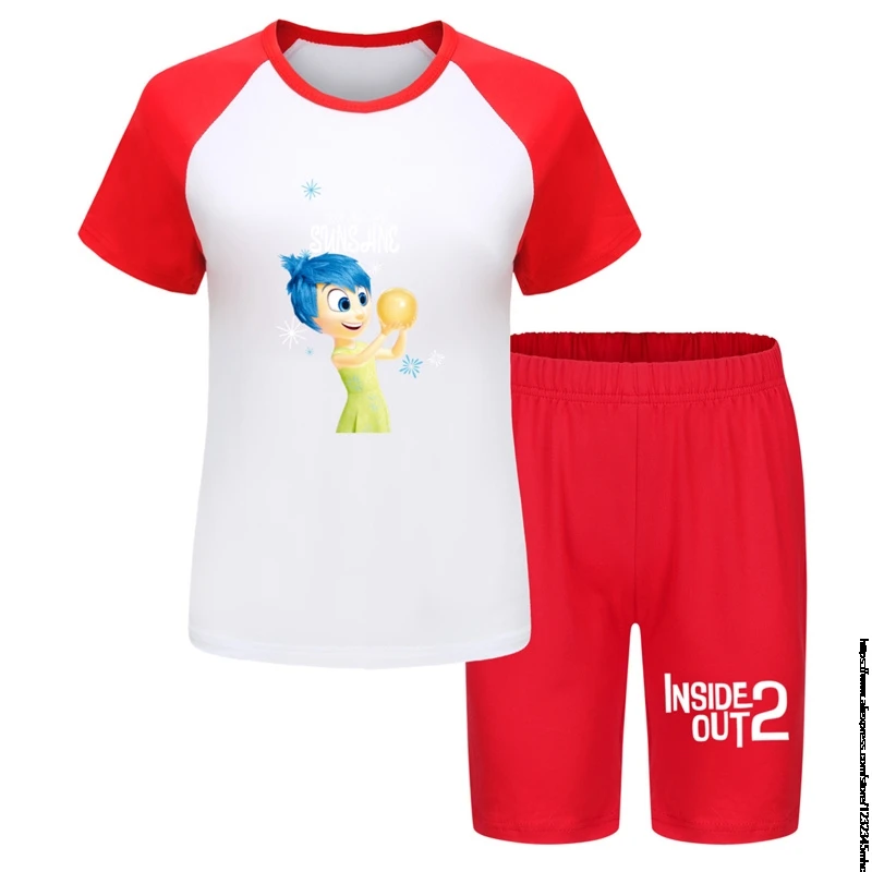 Conjunto infantil de t-shirt e shorts estampados, roupas casuais, out2 pcs, primavera, verão, quente, meninos, meninas, terno de moda, melhor presente, out2