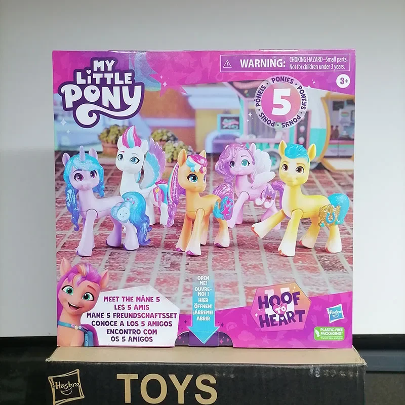 

Hasbro My Little Pony G5 Movie Meet The Mane 5 Zipp Izzy Hitch Sunny Petals Doll Gifts Toy Model Anime Figures Collect Ornaments