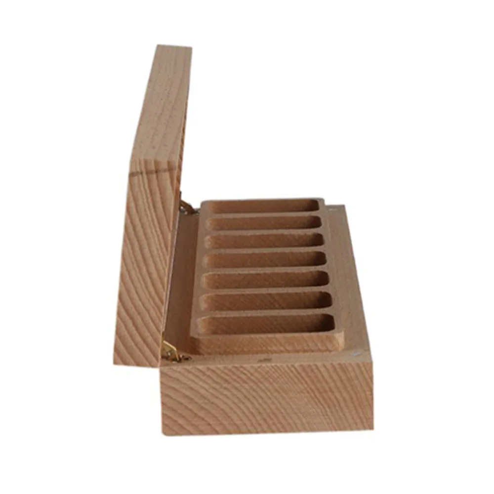 Weekly 7 Grids Compartments Wooden Pill Box Container Medicine Splitters Tablet Dispenser Cases Holder Travel Jewelry Storage