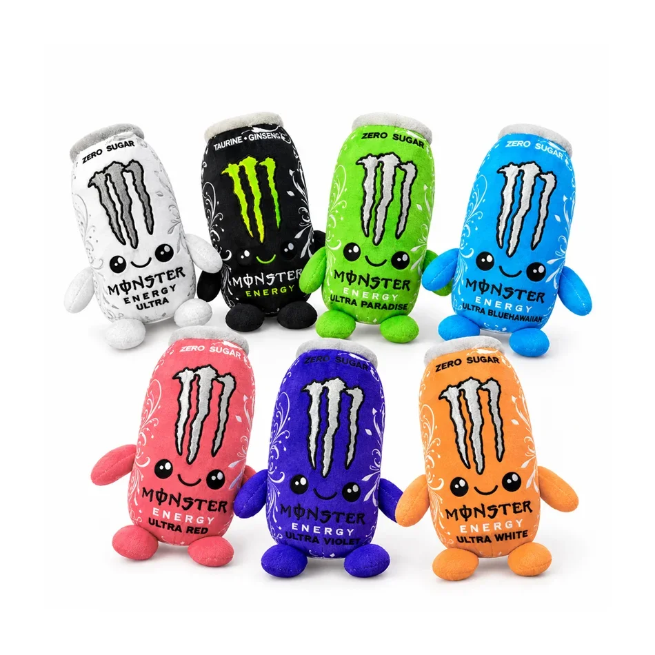 HOT Monster Energy Drink Can Plush Toy Stuffed Doll Cute Soft Cartoon Plushie Figure Home Decor Gift for Friends Fans