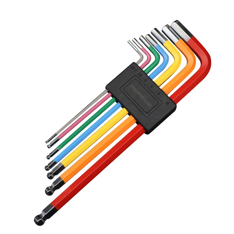 7Pcs/set Color Coded Ball-End Hex Allen Key Sleeve Hand Tools For Car Bicycle Accessories image 4