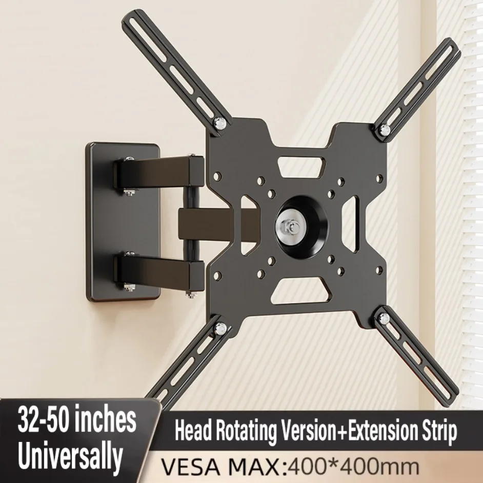 

Универсальный поворотный держатель для телевизора Универсальный регулируемый настенный кронштейн для телевизора для 32–50-дюймового ЖК-монитора со светодиодной подсветкой и плоской панелью подставки для телевизора