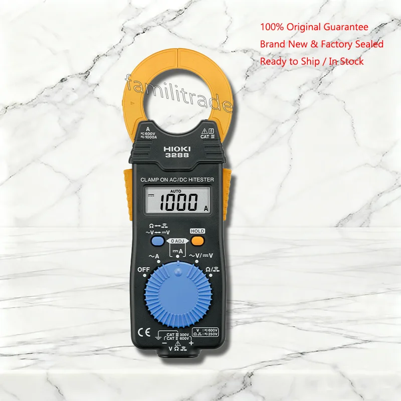 1PC NEW HIOKI 3288/3288-20 AC/DC Clamp Meter In Stock 1000A Avg/True RMS 35mm Jaw V/Ω/Cont CAT III 4199 Count Original Box