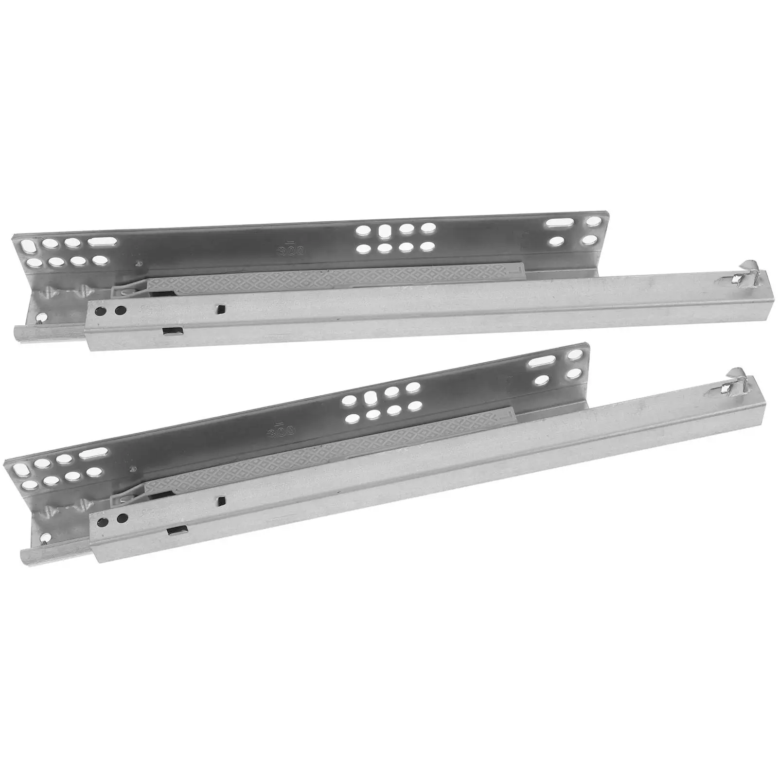 

2 Pcs Slide Rail Drawer Rails Thickened Durable Easy Install Mute Damping Silent Cabinet Heavy Duty Rust Resistant