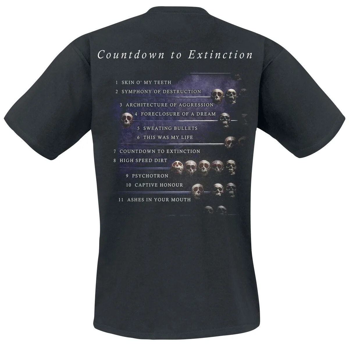 Megadeth Countdown To Extinction Album Unisex T-shirt Cover Print Thrash Metal Tee