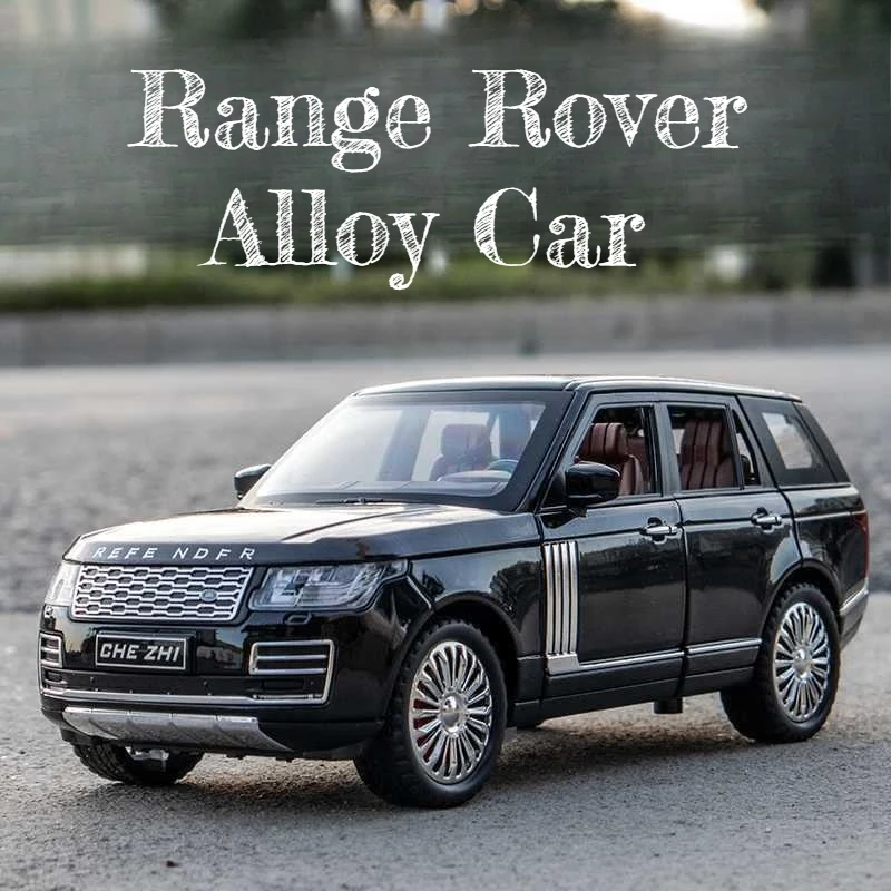 

Модель автомобиля из сплава Range Rover, имитация внедорожника, настольное украшение, детская игрушечная машинка, подарок для мальчика 1:24