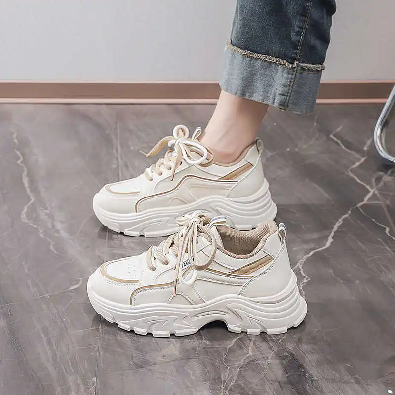 

Коричневые мокасины на платформе для женщин, прогулочные кроссовки, крутые белые туфли для женщин, спортивная женская обувь для бега, приятные кроссовки Tnis