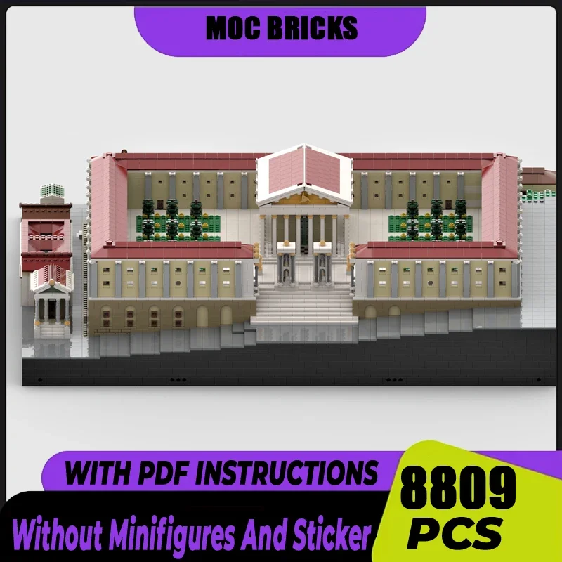 

Street View Model Moc Building Blocks Temple Architecture Model Technology Brick DIY Assembly Construction Toy Holiday Gifts