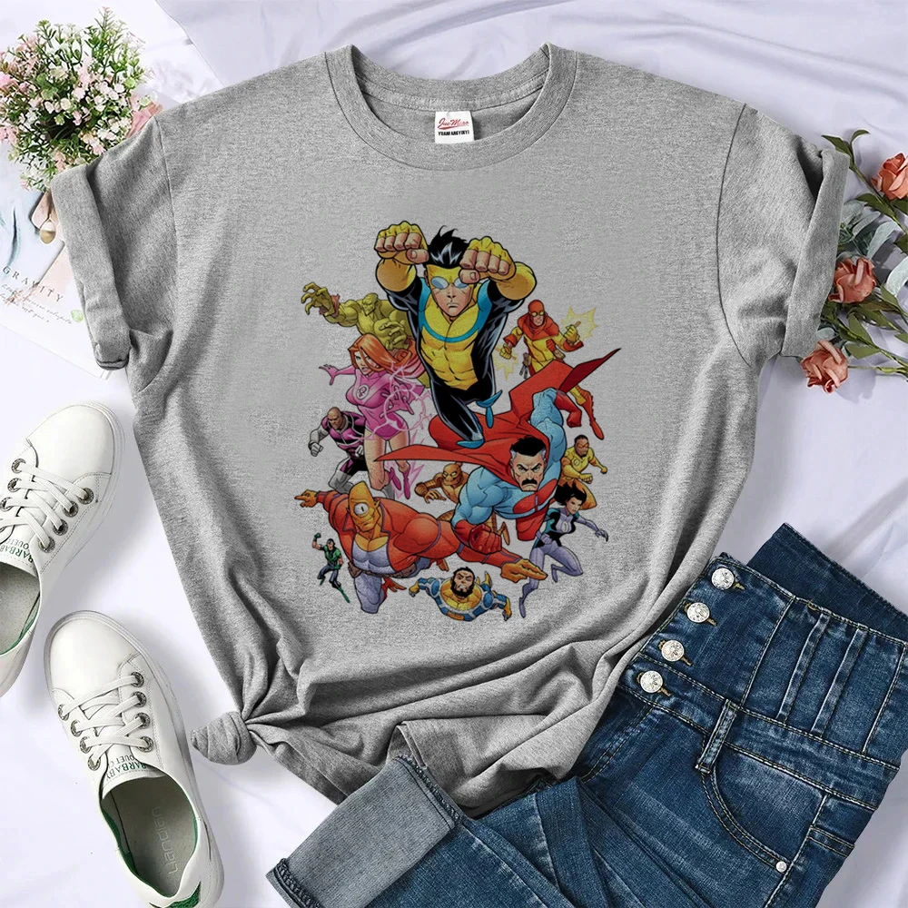 Invincible top tees femme cheap Psychedelic y2k streetwear top tees alternative  korean fashion clearance sales