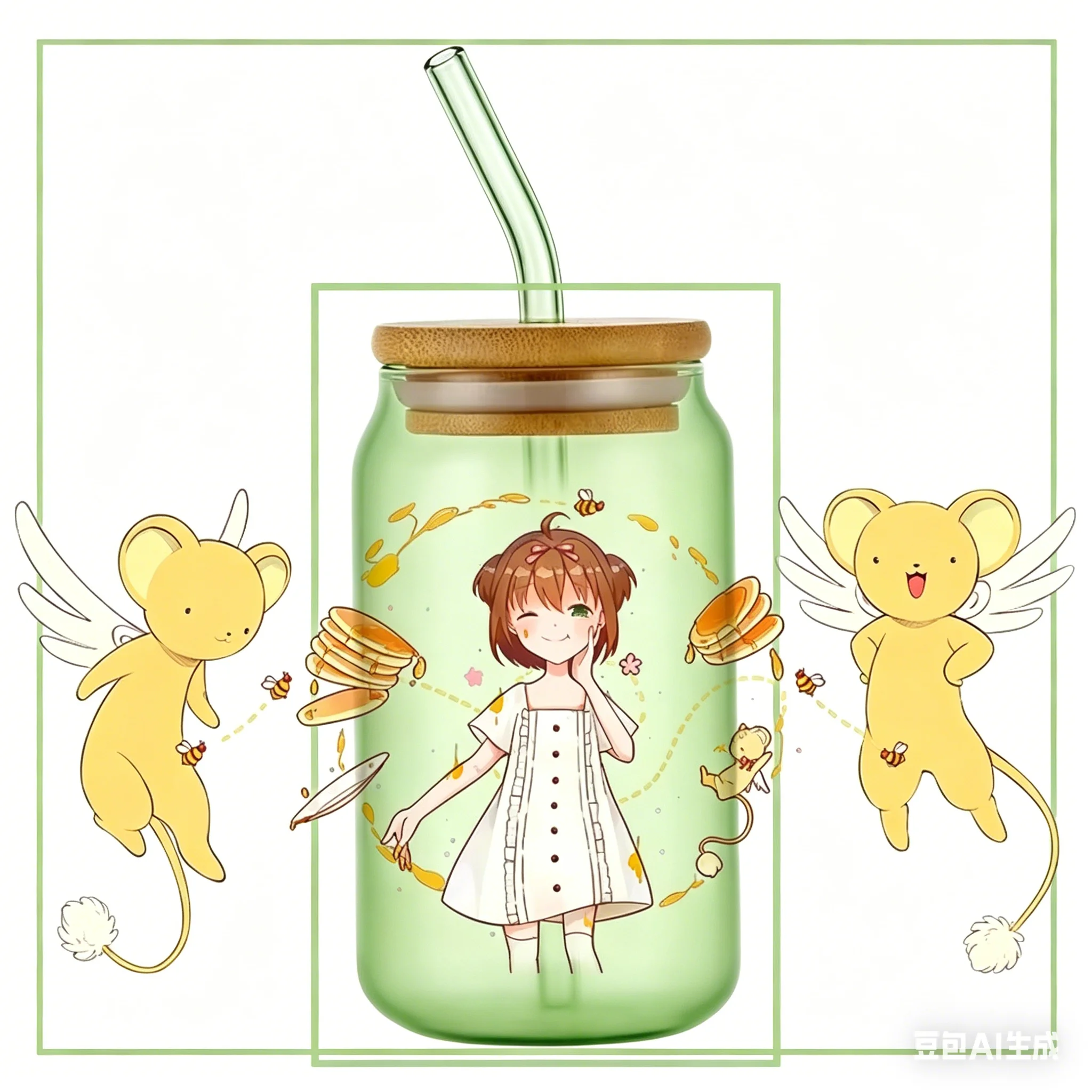 

Japan Anime Variety Sakura Theme 16oz cup wrap DIY Decals 3D transfers printing uvdtf tumbler seal stickers Home decoration