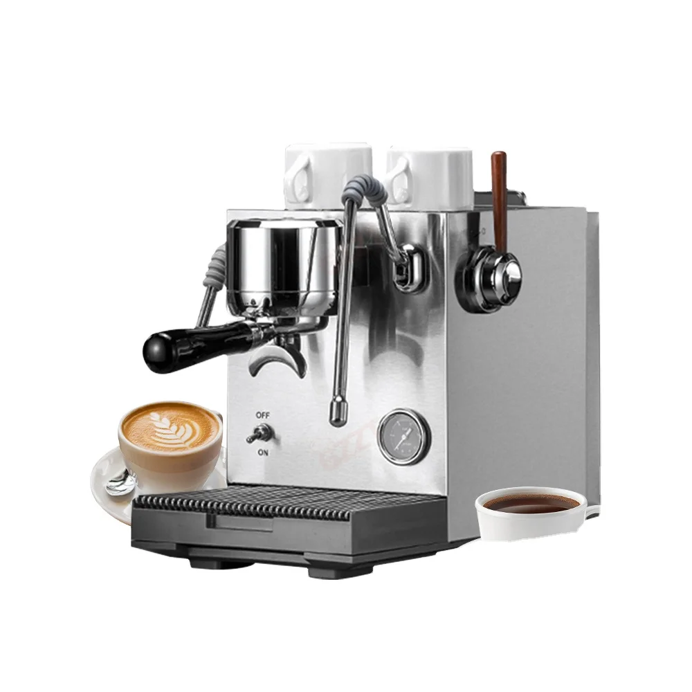 Semi‑Automatic Espresso Maker, Double Italian Style Water Pump 58MM Saturated Brewing Head With 3 Boilers for Office Commercial