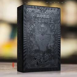 WUKONG Plastic Deck of Cards Easy Shuffling Black Playing Cards Board Game Waterproof Poker Cards for Entertainment