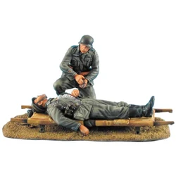 1/35 피규어 수지 도색되지 않은 모델 키트, 군사 테마, 독일 의료진 및 부상당한 군인 조립되지 않은 도색되지 않은 GK