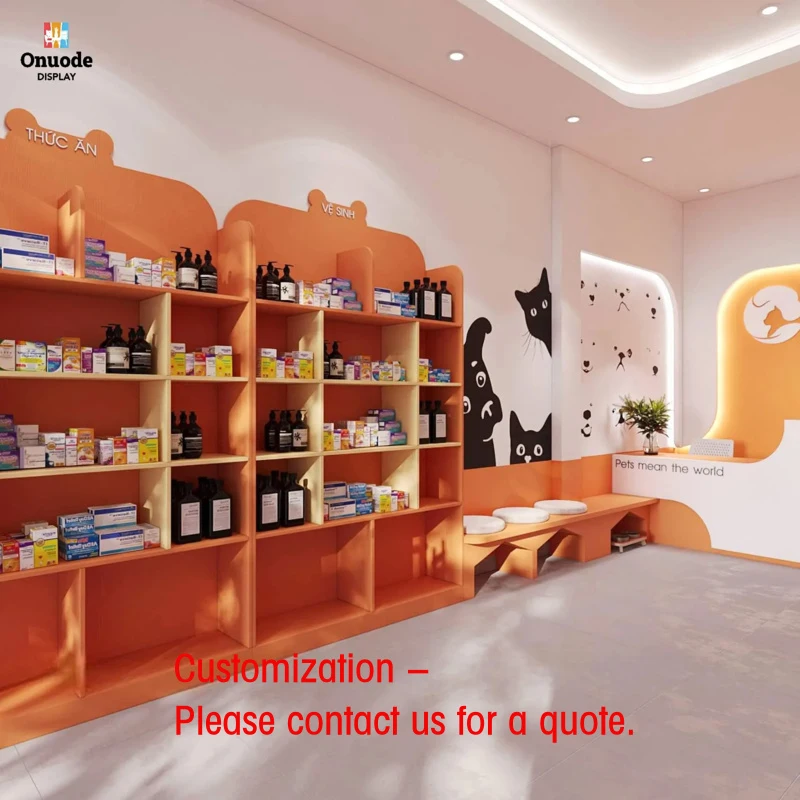 custom.Pet Shop Display Furniture | Wooden Counters & Racks | Full Retail Design & Layout Solutions with LED Lighting
