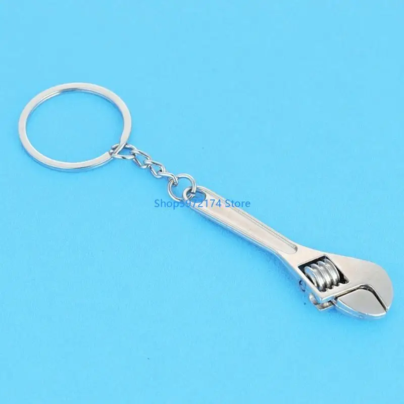 Y3NB Mini Wrench for Key Chain Realistic Machine Tools Model Spanner for Key Ring Hol