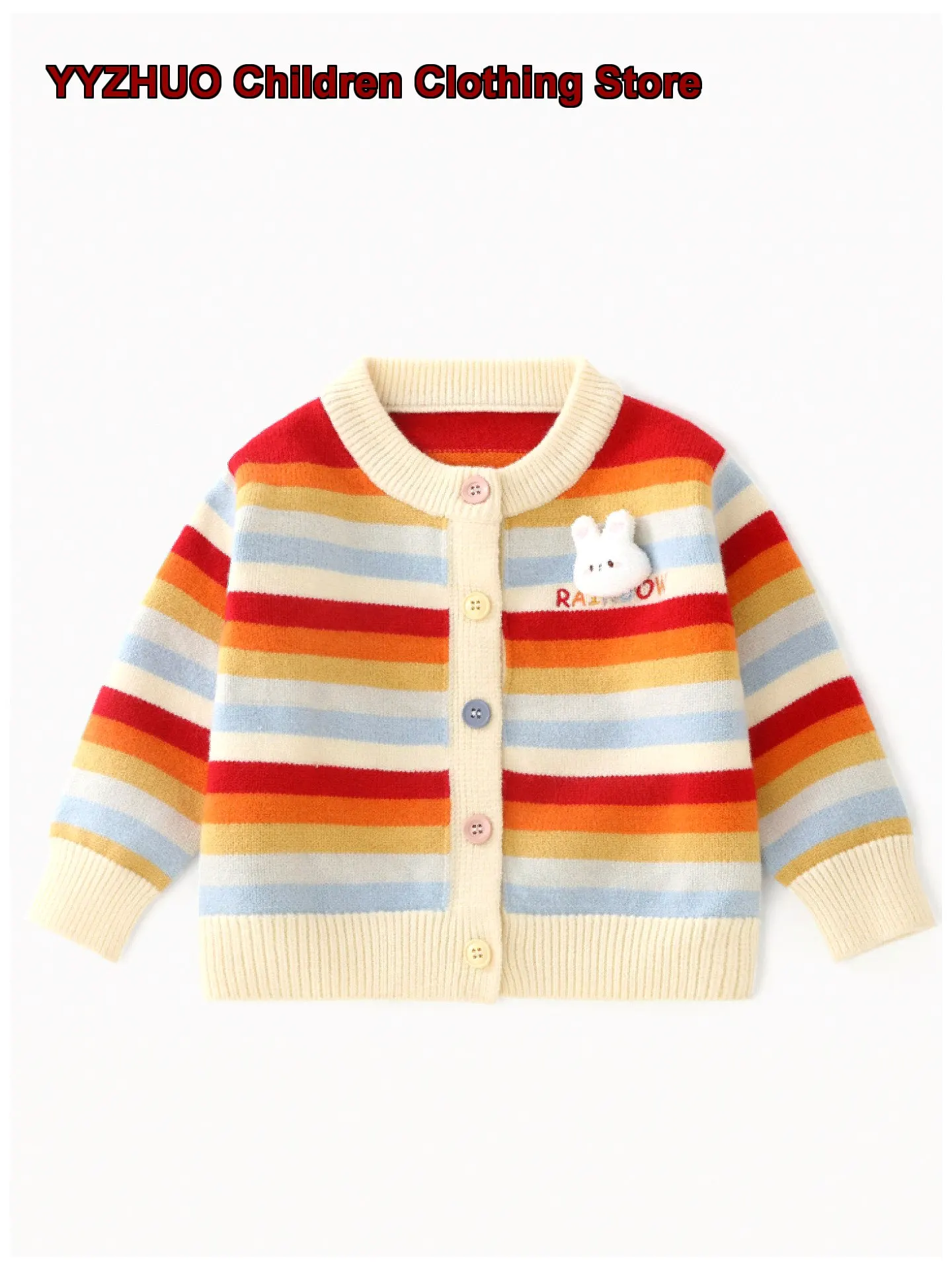 Girls Babies Knit Cardigan Long Sleeves Cute Design Spring Autumn Outwear