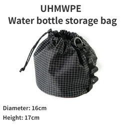 UHMWPE Water Bottle Storage Bag Outdoor Camping Kettle Storage Bag Lightweight Small Gas Tank Storage Jacketed Kettle Sundry Bag