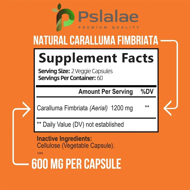 Caralluma Fimbriata Extract 1200mg - Weight Management, Replenishes Energy, Metabolism,  Boost Energy Levels, Non-GMO