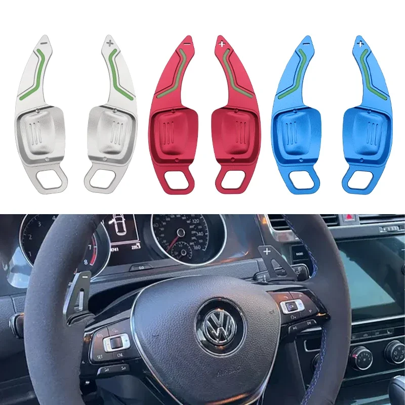 Aluminium Alloy Steering Wheel Luminous Paddle Shifter Extension for Volkswagen Golf 8 MK8 Tiguan L Touareg CC Magotan 2018-2023