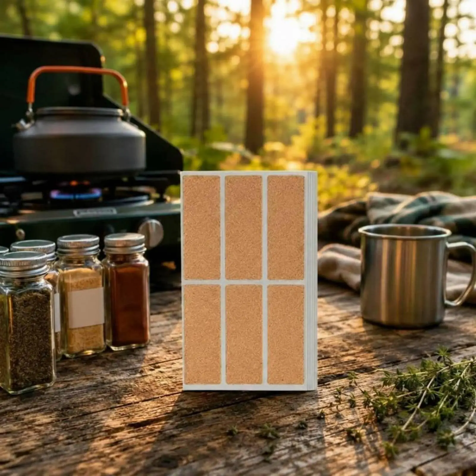 Cork Label Stickers for Glass Jars Waterproof Blank Tags for Pantry Spice Bottles Containers with No Residue