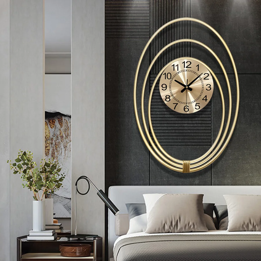 Home Wall Clock Decoration Quartz Gold Gift Classic Wall Clock Living Room Art Unique Old Fashion Modern Silent Saat Wall Decor