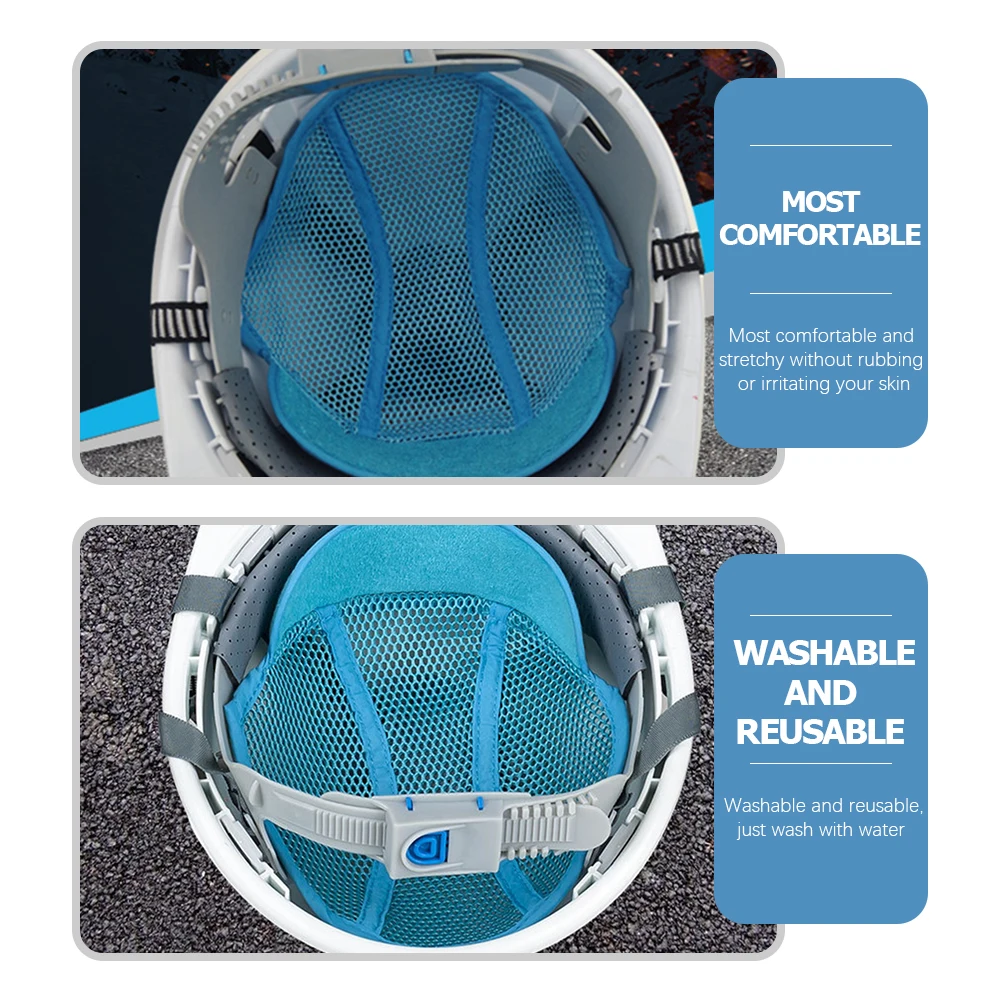 

2Pcs Hard Liner Reusable No Sweat Hard Hat Insert Liner Cooling Pad Washable Safety Helmets Head Protection Accessories Labor