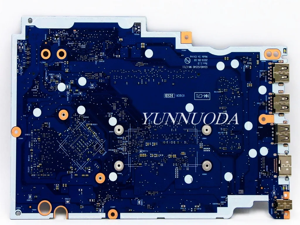 NM-C711  For Lenovo ideapad S145-15IIL V15-IIL Laptop Motherboard With I5 I7 10th CPU 4GB RAM  V2G GPU 100% Tested