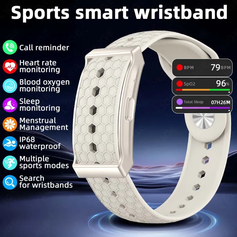 

LIGE Fashion No Screen Smart Watch Men IP68 Waterproof Sports Smart Bracelet Women Health Heart Rate Monitoring Smart Wristbands