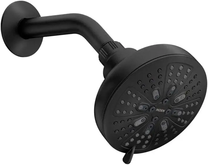 

High Pressure Shower Head with Handheld Sprayer 8 Settings Matte Black Easy Install 5 Inch