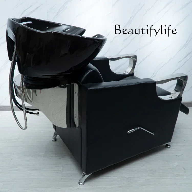 Hair Salon Sitting Quick Flush Sitting Shampoo Chair Flushing Bed Hair-Washing Chair European Portable Chair