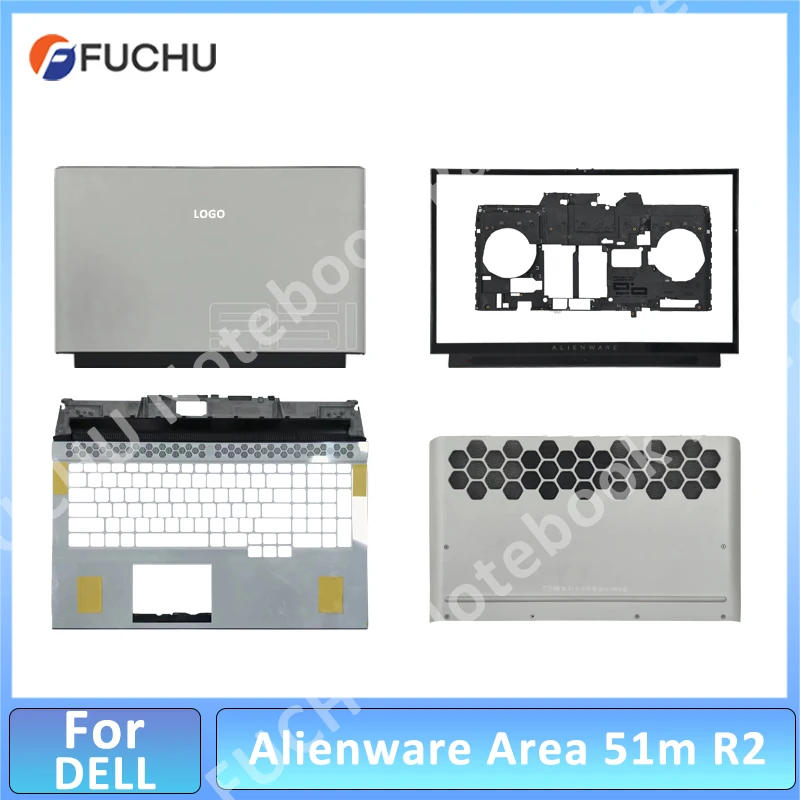 

For DELL Alienware Area 51M R2 Laptop Lcd Back Cover Front Bezel Palmrest Upper Case Bottom Cover 00CY7M 07KM57 0X38F8