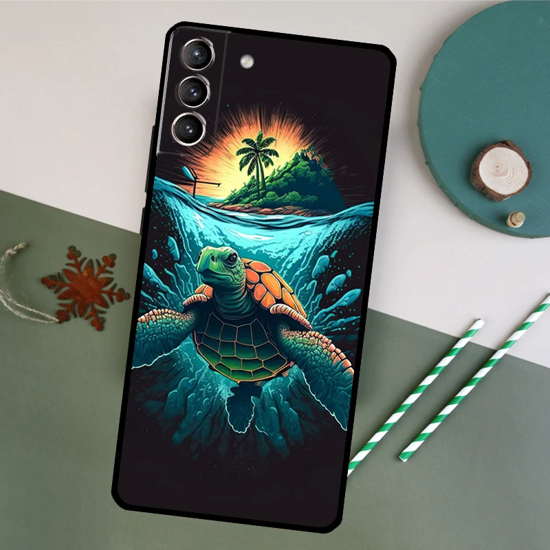 Sea Turtles Case For Samsung Galaxy S23 S22 Ultra S20 S21 FE S8 S9 S10 Plus Note 10 20 Ultra Back Cover