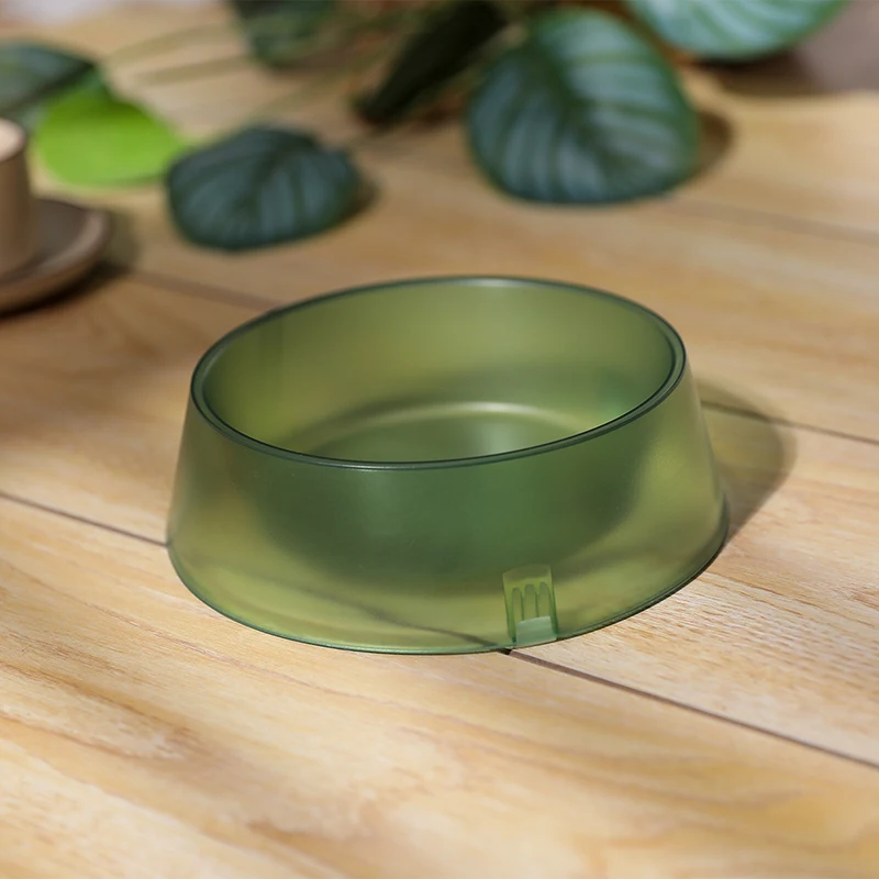 Translucent Dog Feeding Bowl ABS Pet Food Bowl Pet Dogs Watering Feeding Bowl Eating Food Feeder Bowl Non-Spill Cat Dishware