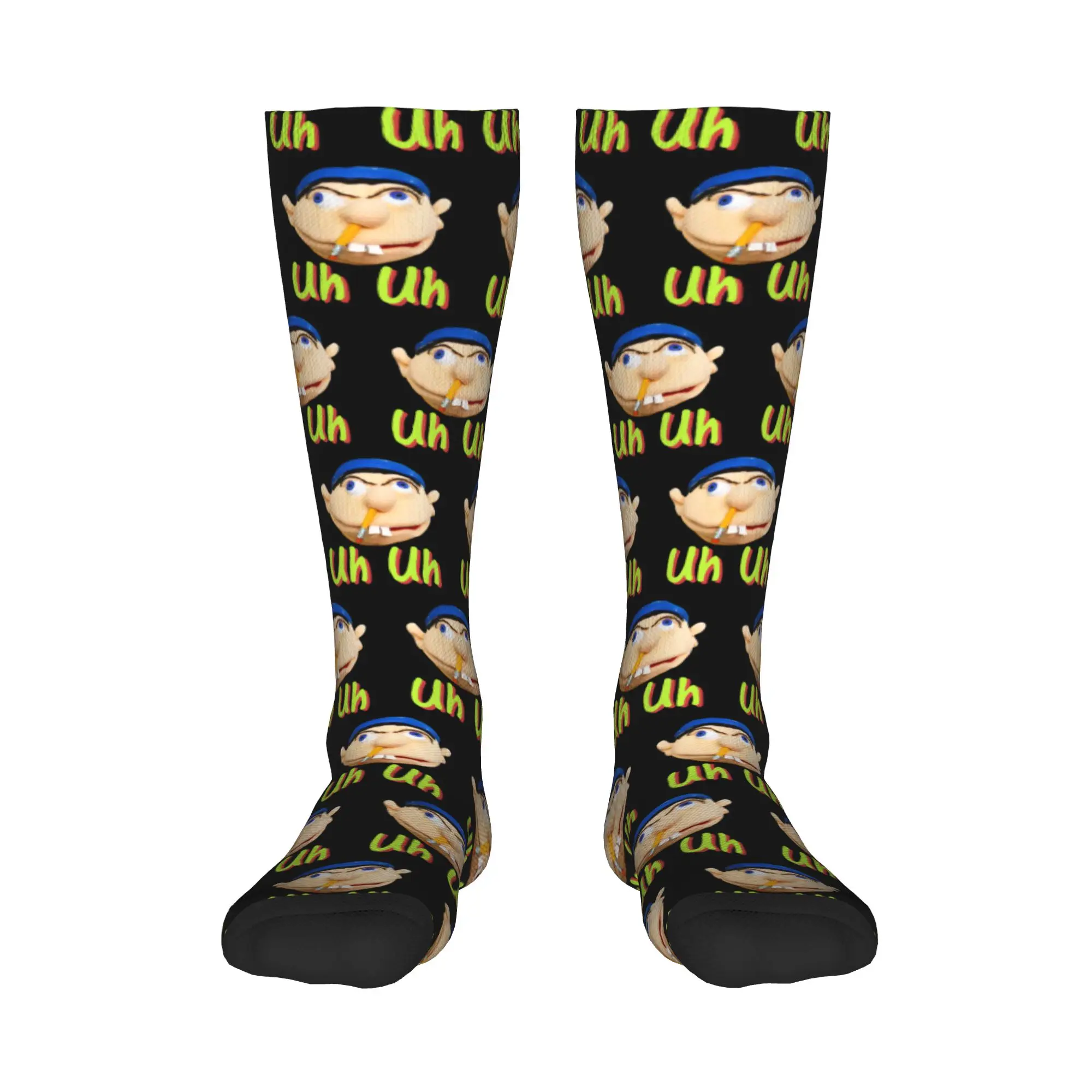 

All Seasons Crew Stockings jeffy i hate green beans Socks Harajuku Fashion Hip Hop Long Socks Accessories for Men Women