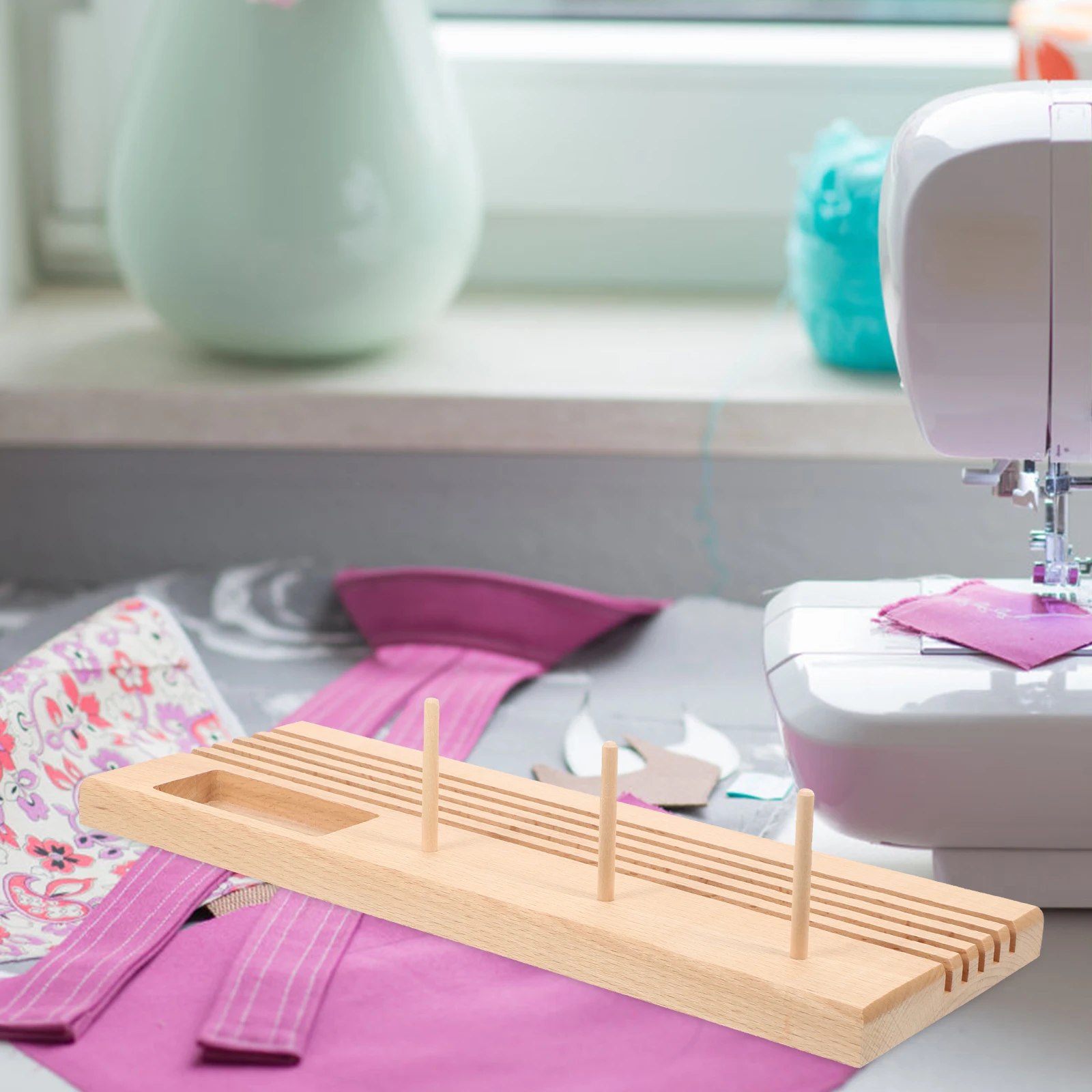 

Wooden Thread Holder Spool St Sewing Rack for Knitting Tools Smooth Surface Compact Practical Craft Embroidery Cross Stitch