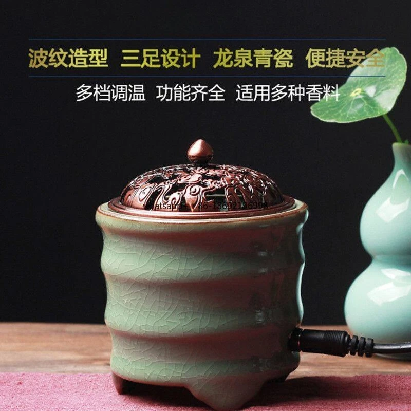 Regular Temperature Control Agarwood Sandalwood Essential Oil Vinegar Electric Incense Burner Wood Block Crushing Material
