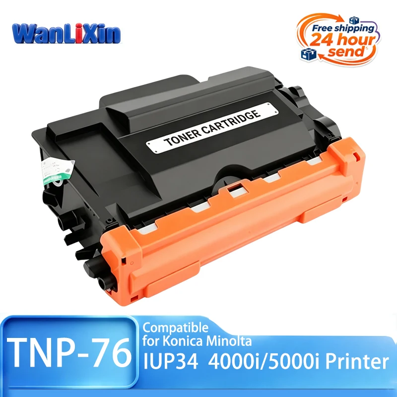 1 PIECE TNP-76 TNP76 TNP-77 TNP77 Toner Cartridge Compatible For Konica Minolta IUP34 4000i/5000i Printer with High Quality