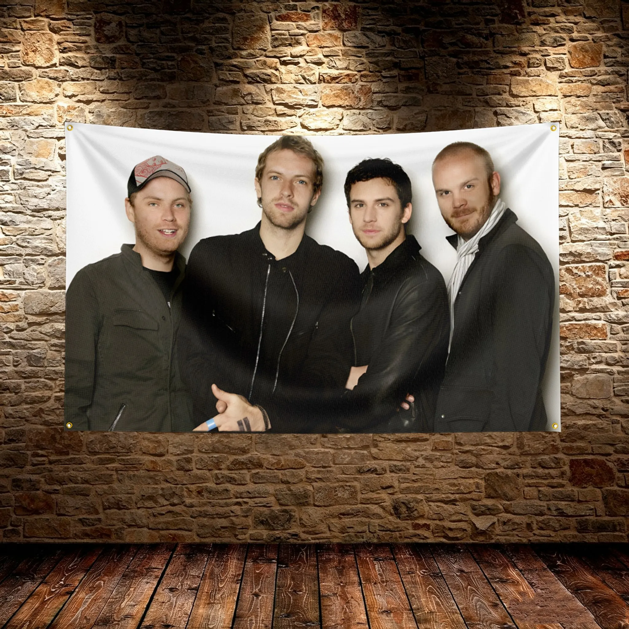 Coldplay Music Flag HD Printed Fade Resistant Hanging Banner For Yard Camping Indoor Livingroom Wall Home Festival Party Decor