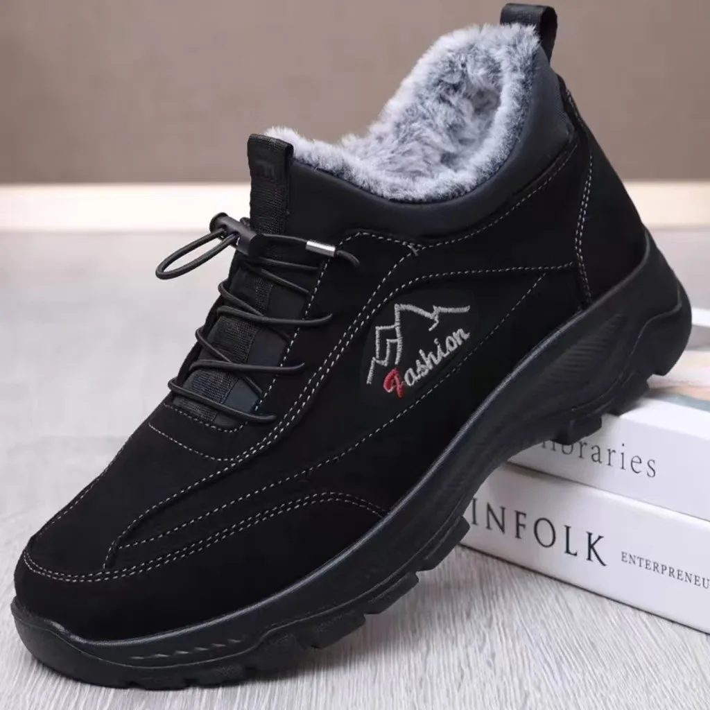 Men's boots, old Beijing cloth shoes, cotton shoes, cold-proof, fleece, thickened, warm and anti-slip snow boots
