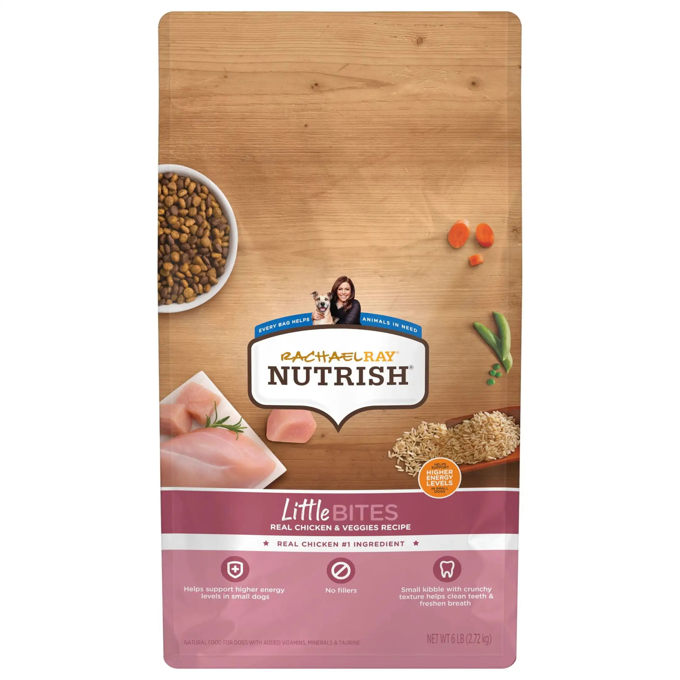 

Rachael Ray Little Bites Real Chicken & Veggies Recipe Dry Dog Food, 6 lb. Bag