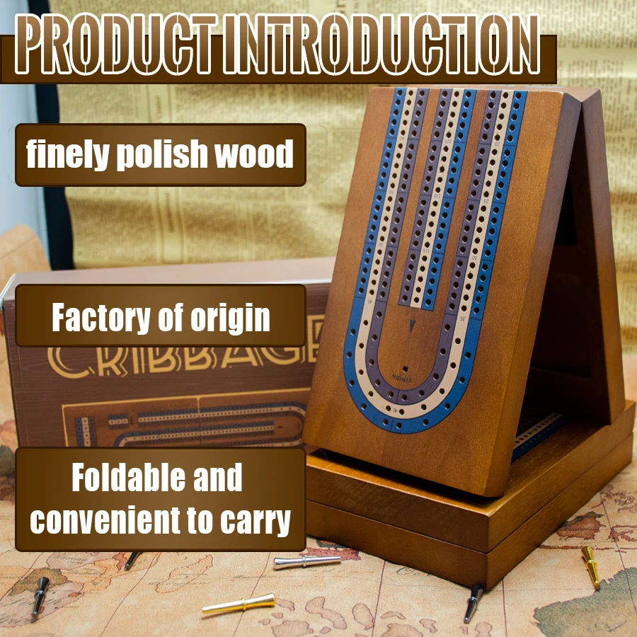 Board Game Template - Papan Skor Permainan Kartu Cribbage Terbuat