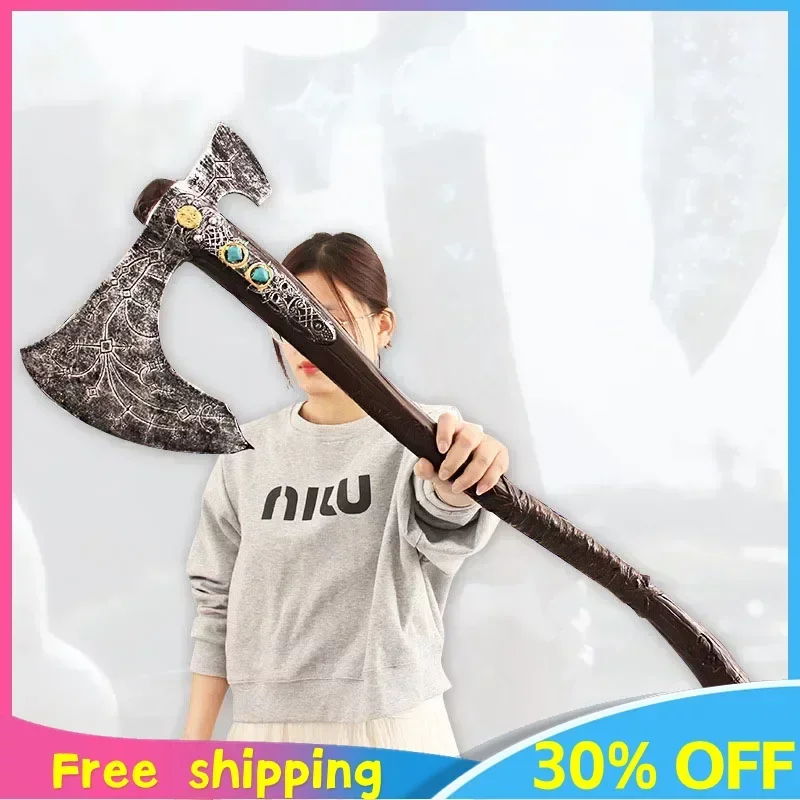 93cm God of War Leviathan Axe Kratos Weapon Model Pu Game God of War: Ragnarok Axe Samurai Weapon Model Gift Toys for Boys Kid