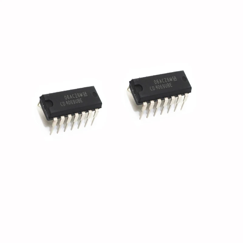 10PCS/LOT CD4069UBE CD4069BE CD4069 4069UBE DIP-14 4069 New Original IC Good Quality Chipset In Stock DIP14