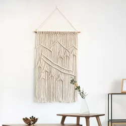 Boho Handmade Woven Macrame Tapestry Room Garden Decor Home and Decoration for Bedroom Wall Art Aesthetics Decorating Items