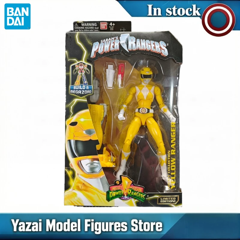 

Оригинальная коллекционная фигурка Bandai POWER RANGERS LEGACY COLLECTION YELLOW RANGER, аниме-фигурка, игрушка, подарок, модель