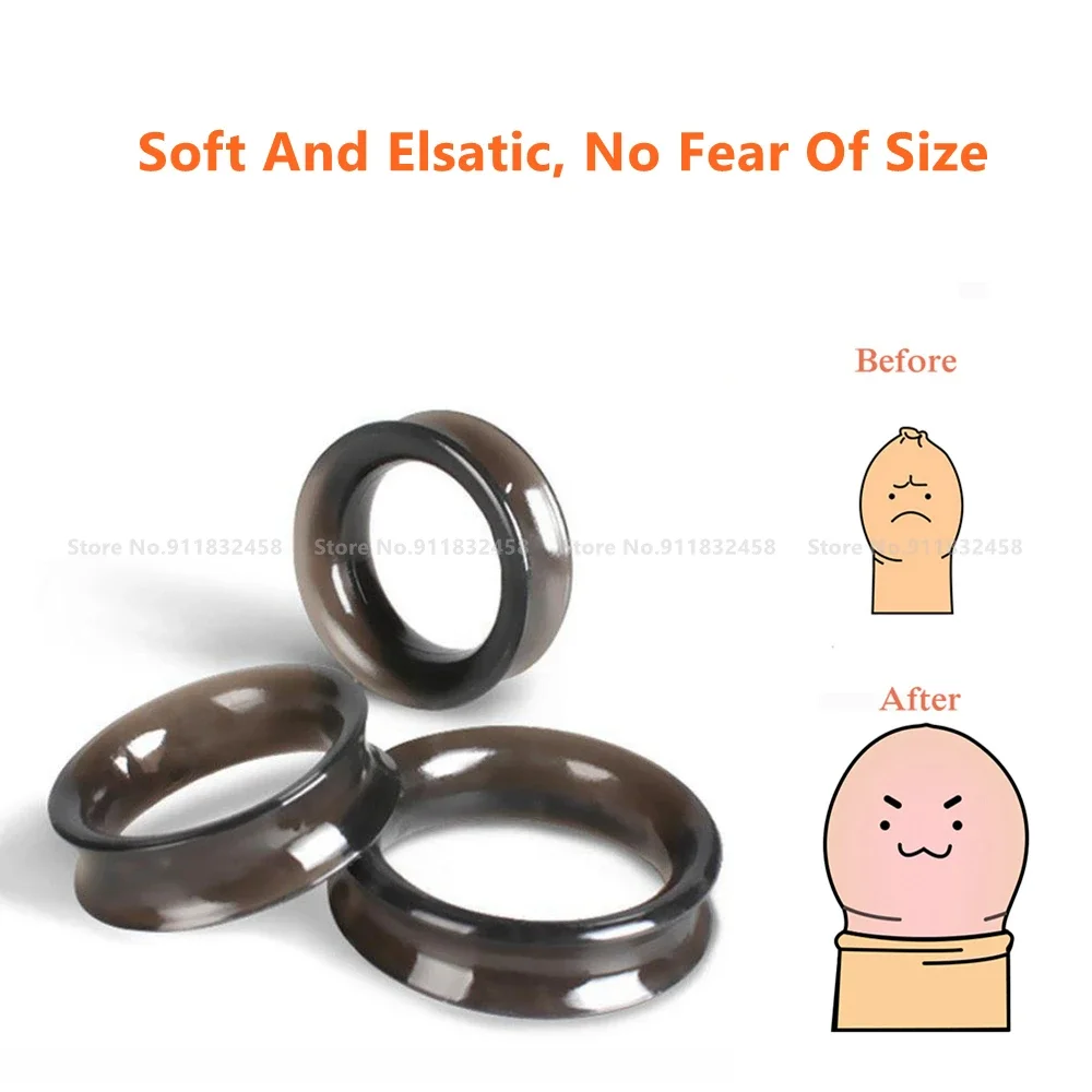 Reusable Foreskin Correction Ring Cock Ring Foreskin Repair Ring Penis Delay Ejaculation Sex Toys for Men Glans Rings