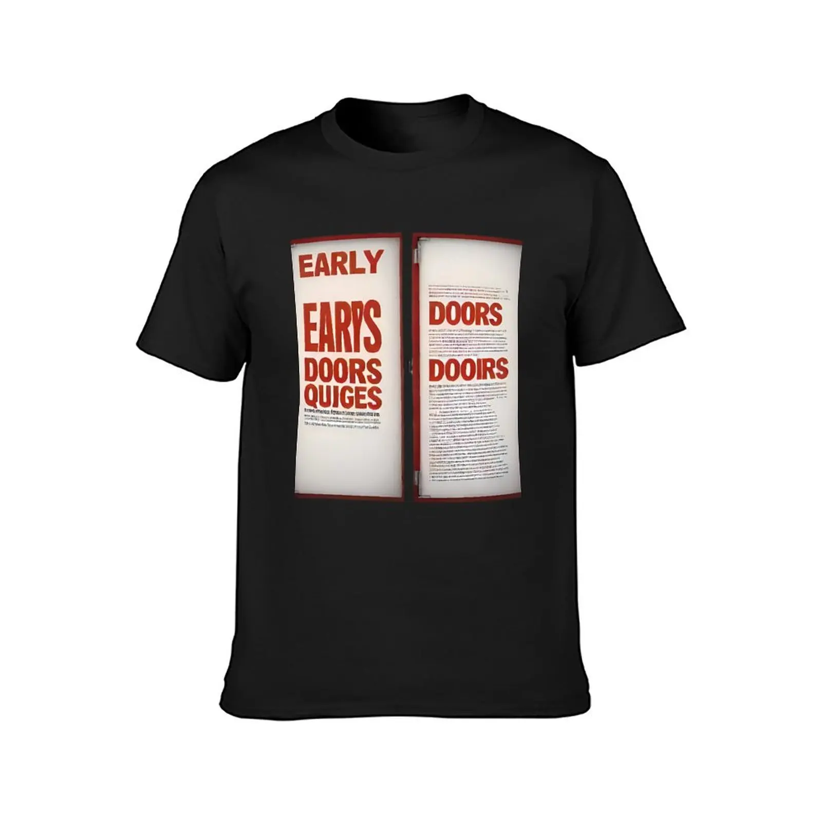 Early doors red dooirs T-Shirt sports fans sweat cute clothes mens graphic t-shirts anime