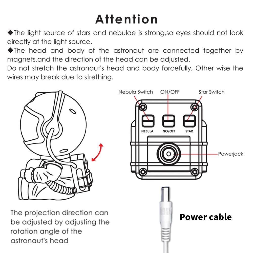 Imagem -06 - Controle Remoto Timing Led Nebula Night Light Projetor Estrela Guitarra Astron Rotação de 360 ° 1pc